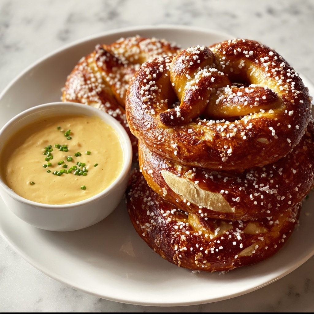 Cheesy Pretzels with Creamy Cheese Dipping Sauce Recipe - Recipe Image