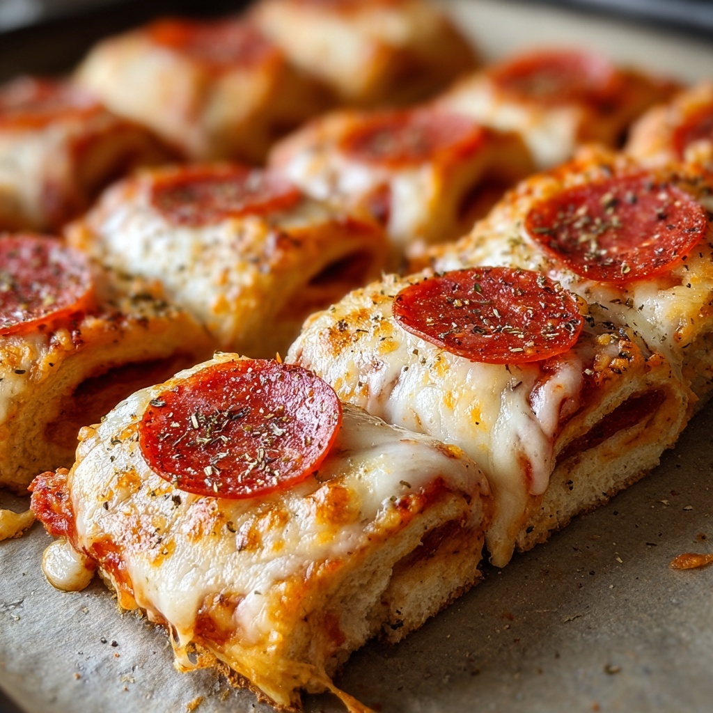 Cheesy Pepperoni Pizza Roll-Ups Recipe - Recipe Image