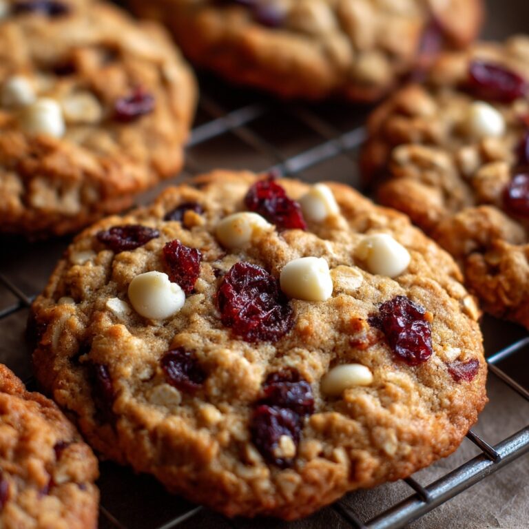 White Chocolate Oatmeal Cranberry Cookies Recipe