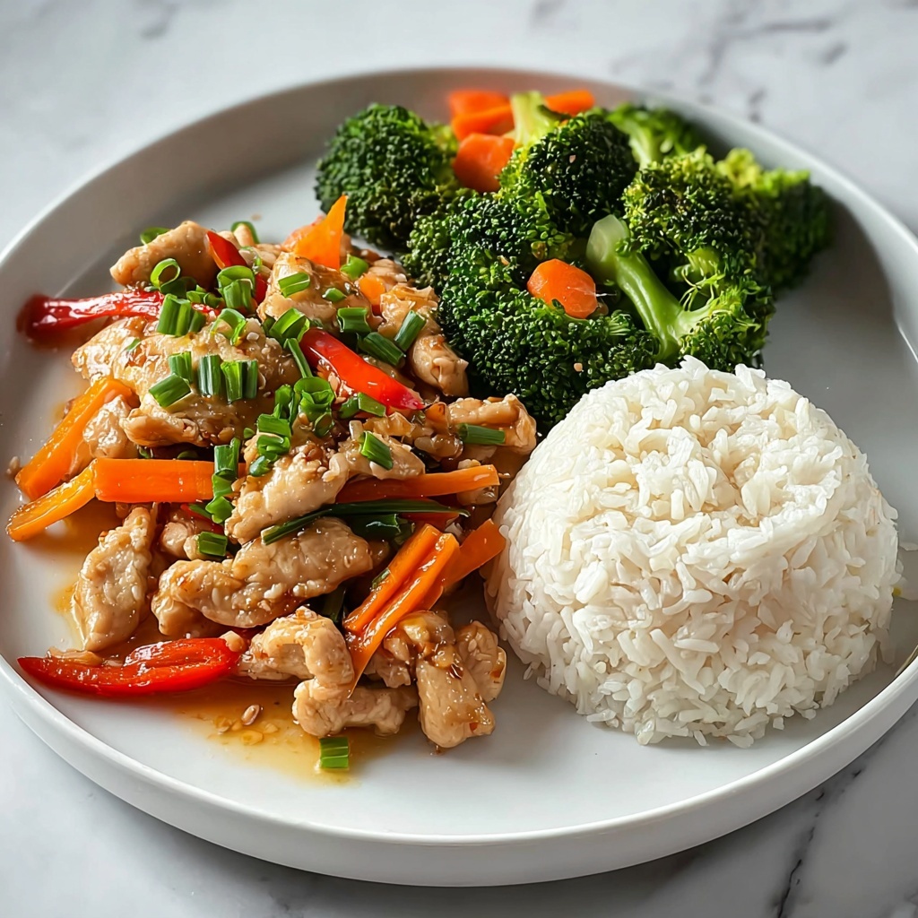 Chicken Stir-Fry with Steamed Broccoli & Fluffy Rice Recipe - Recipe Image