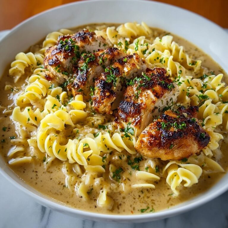 Chicken with Buttered Lemon Parmesan Noodles Recipe