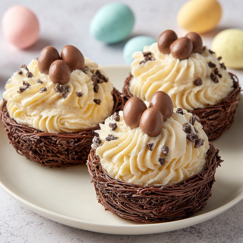 Chocolate Meringue Easter Nests Recipe - Recipe Image