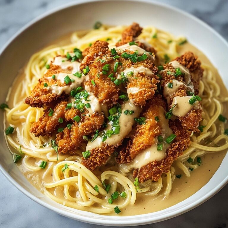 Crispy Chicken with Creamy Garlic Rosemary Pasta Recipe