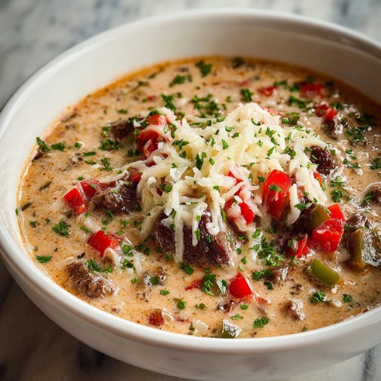 One-Pot Philly Cheesesteak Soup Recipe