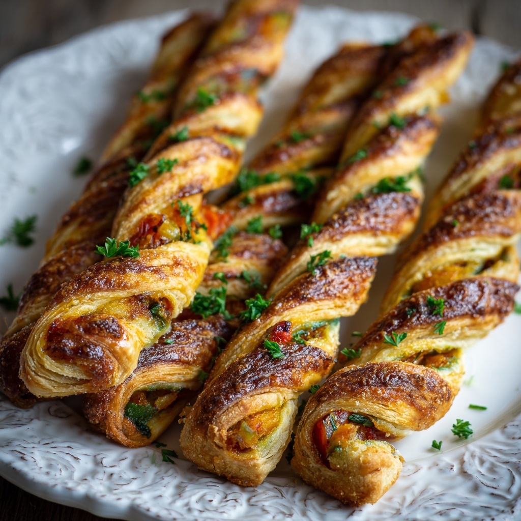 Cheesy Jalapeno Popper Puff Pastry Straws Recipe - Recipe Image